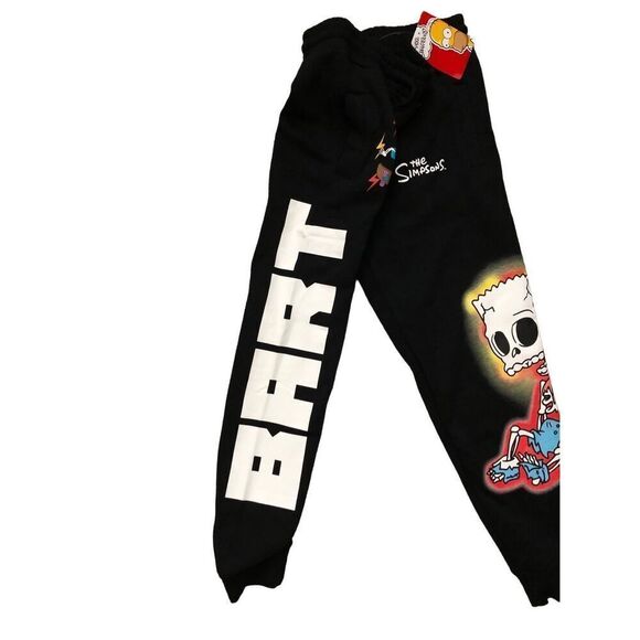 The Simpson’s Bart Skeleton Sweat Pants Men’s Size Small - Picture 2 of 8